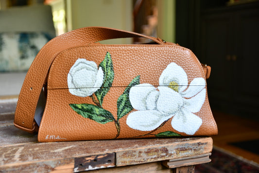 Hand Painted Magnolia Bag
