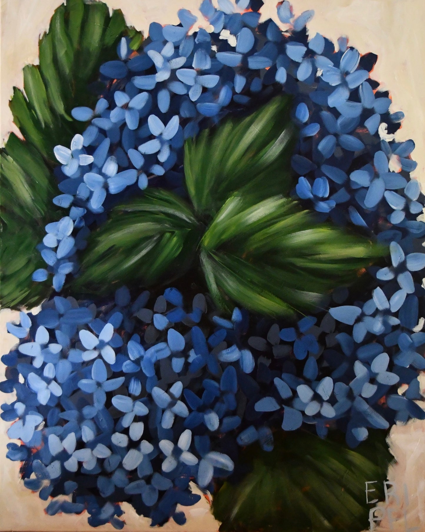 Blue Hydrangea Signed Art Print