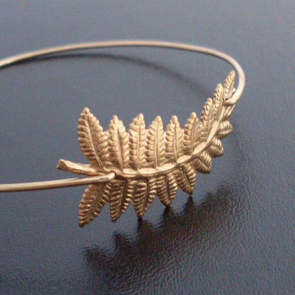 Frosted Willow - Autumn Fern Leaf Bracelet