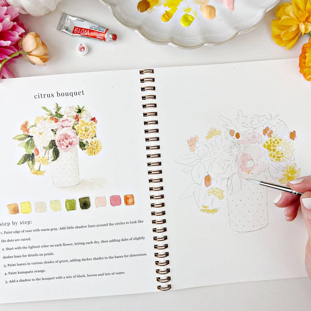 emily lex studio - Bouquets watercolor workbook