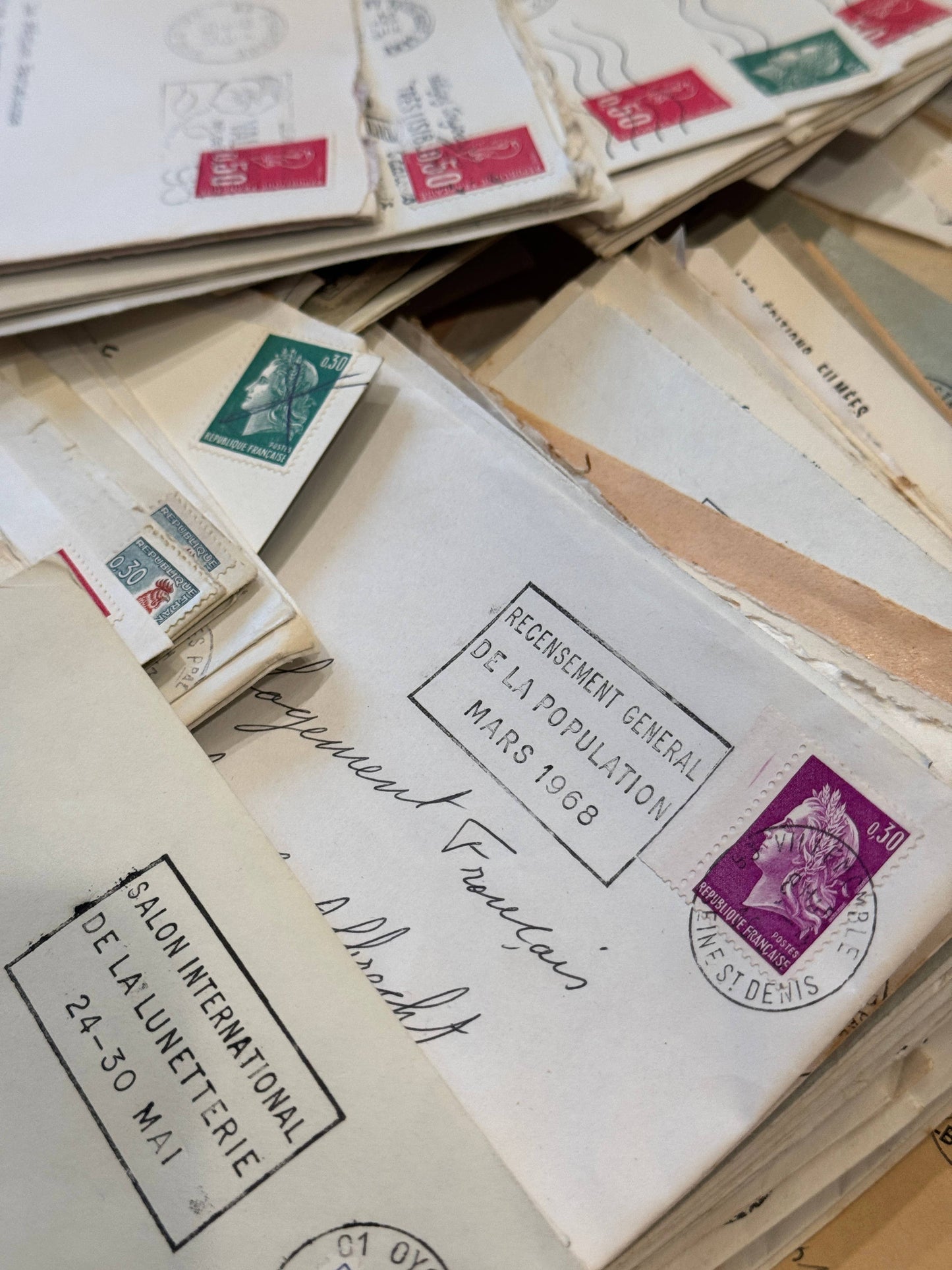 Monahan Papers - Vintage French Ephemera Envelopes in Sets of 10