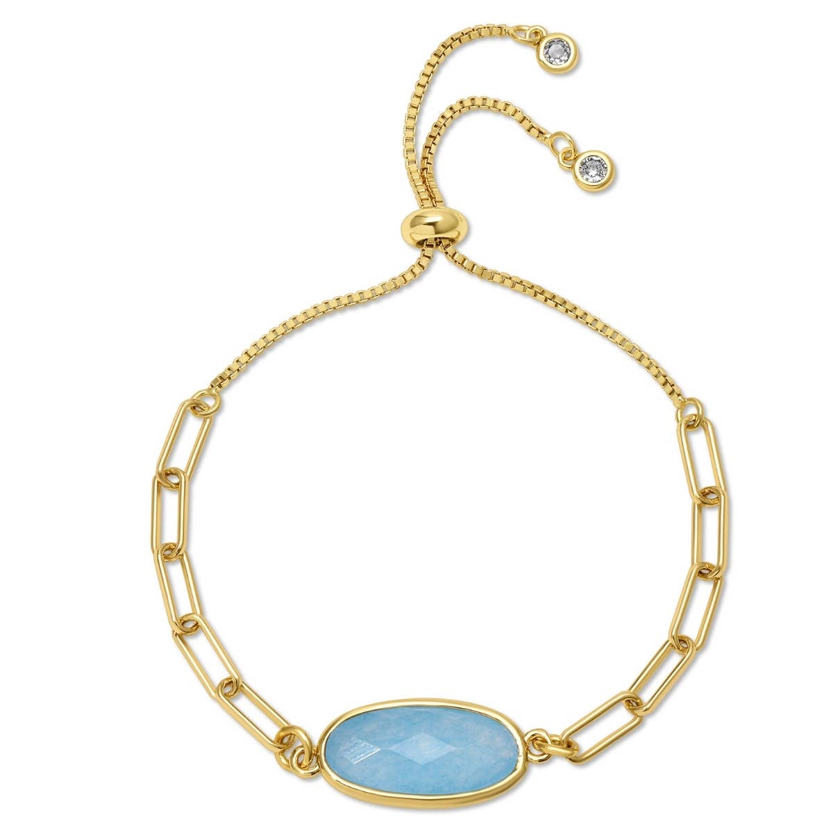 Splendid Iris - Oval Stone Pulley Bracelet