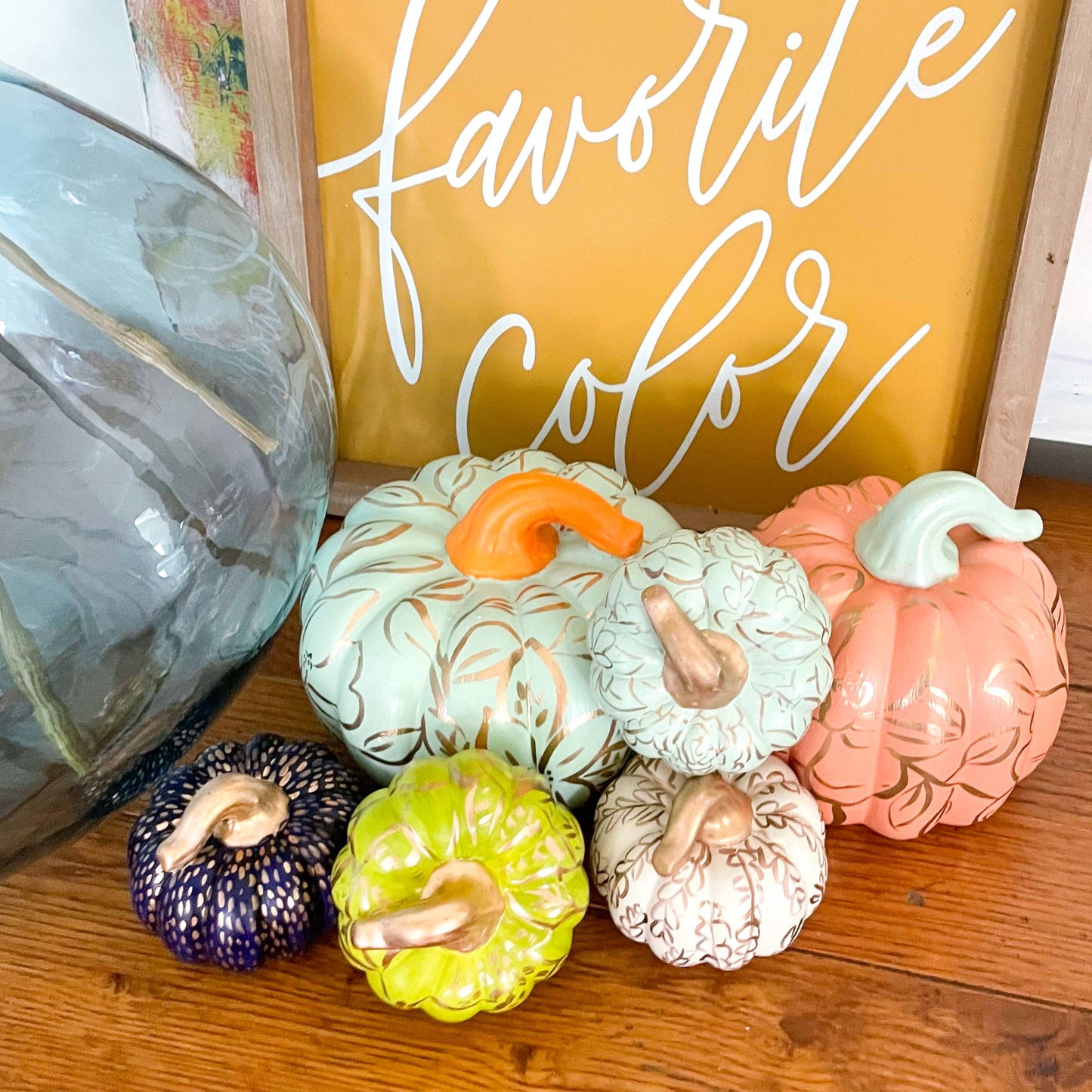 Jessica Reynolds Art - Indigo  Mini Pumpkin