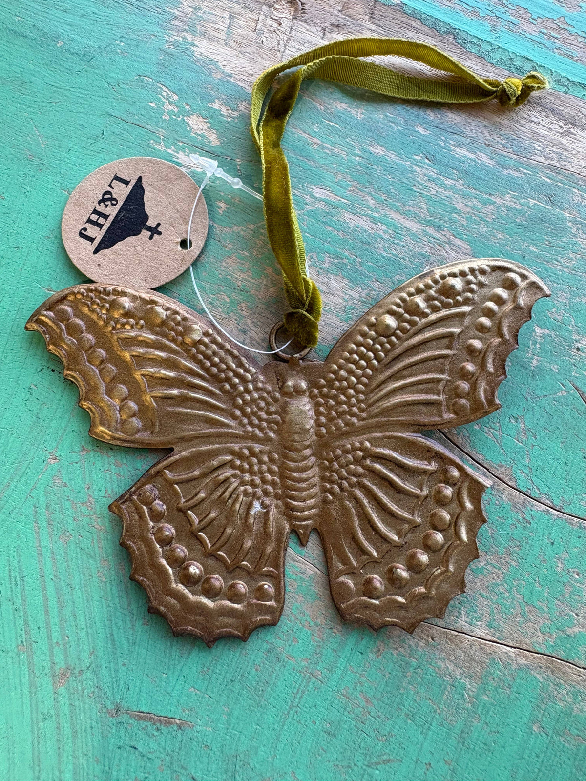 Love and Honor Jesus LLC - Antique Gold Butterfly Ex-Voto