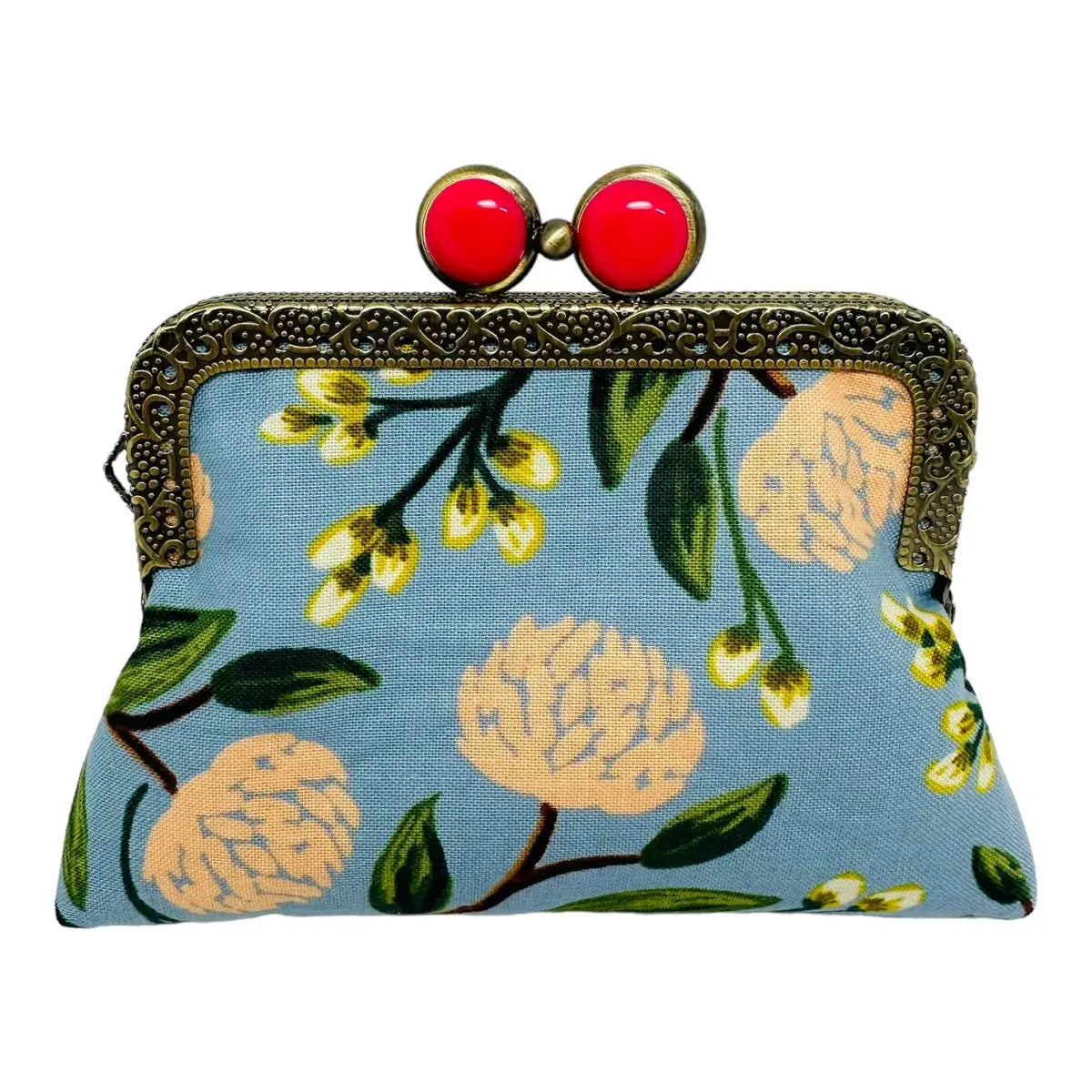 Kiki & Syds - Kiki & Syds ON THE GO Credit Card Clutch - PEONY DUSTY BLUE