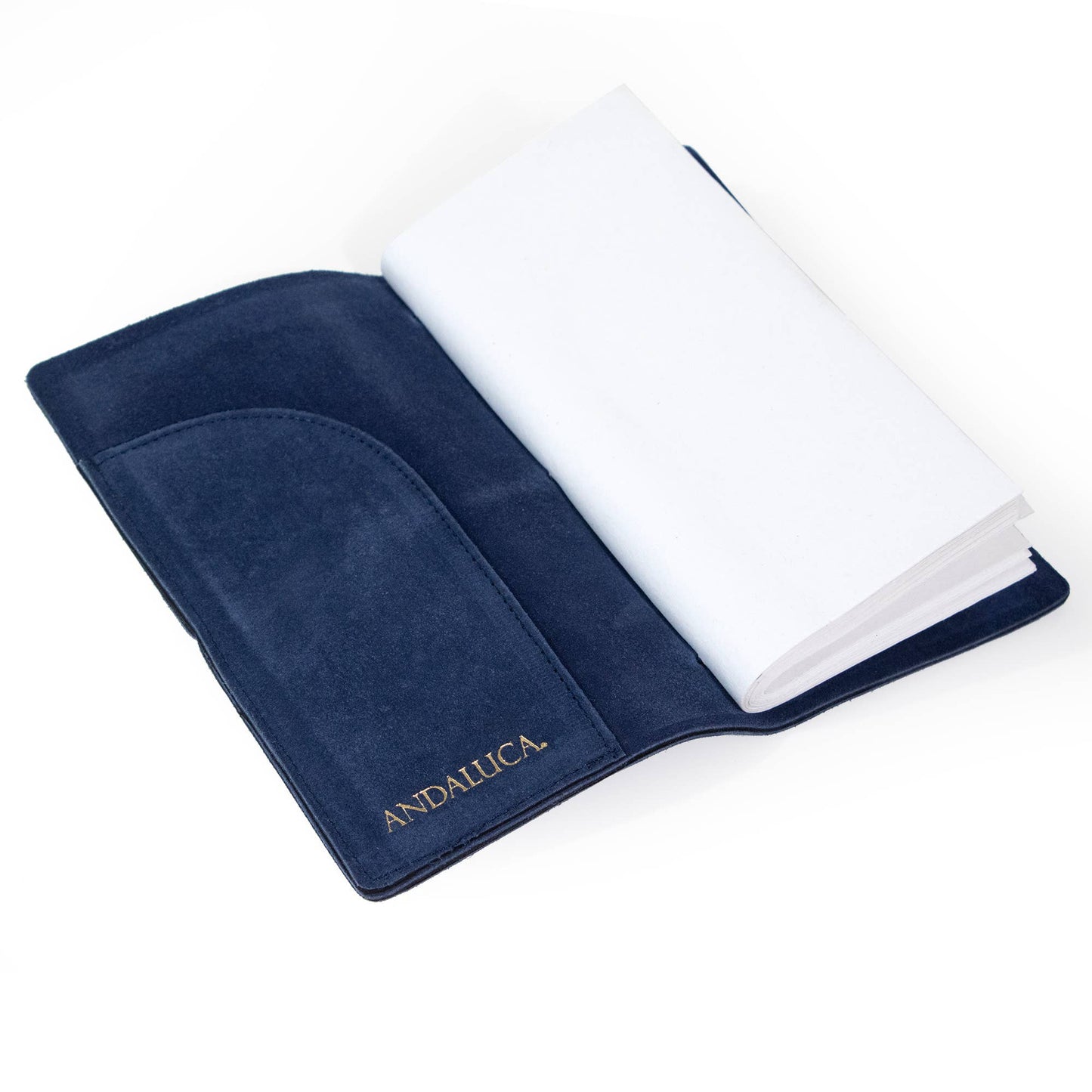 Andaluca - Royal Blue Suede Journal W/ Organic Cotton Paper:  Small