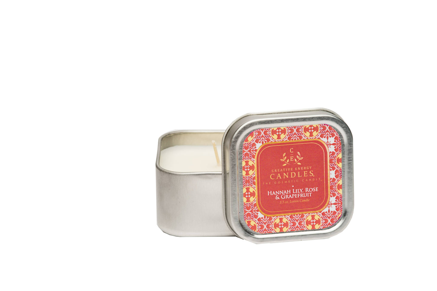 Creative Energy Candles - Hannah Lily, Rose & Grapefruit: 2-in-1 Soy Lotion Candle: Large - 10 oz