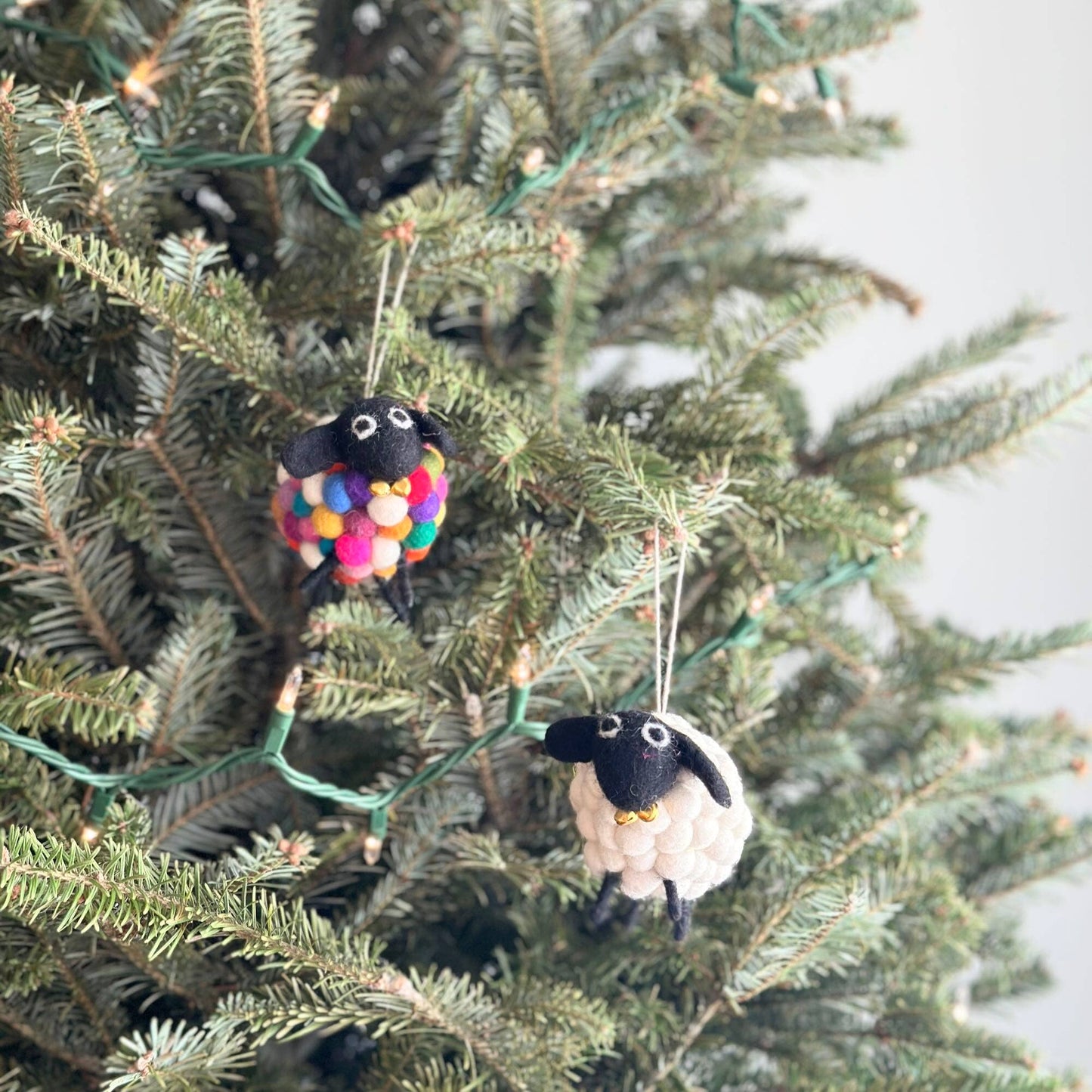 Felt Ball Mini Pompom Sheep Ornament