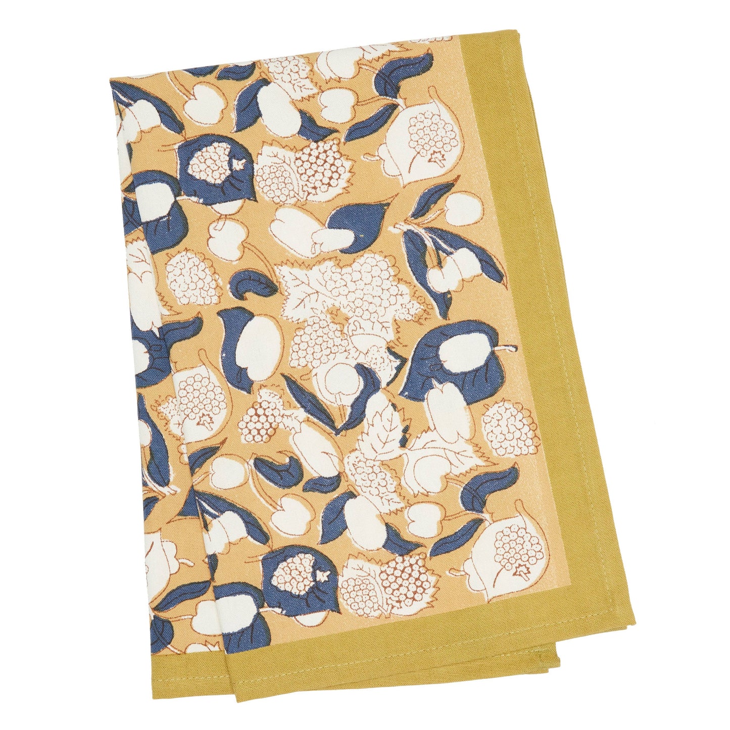 Couleur Nature - Forest Harvest Mustard & Blue Tea Towels