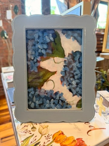 Framed Hydrangeas - Acrylic on paper