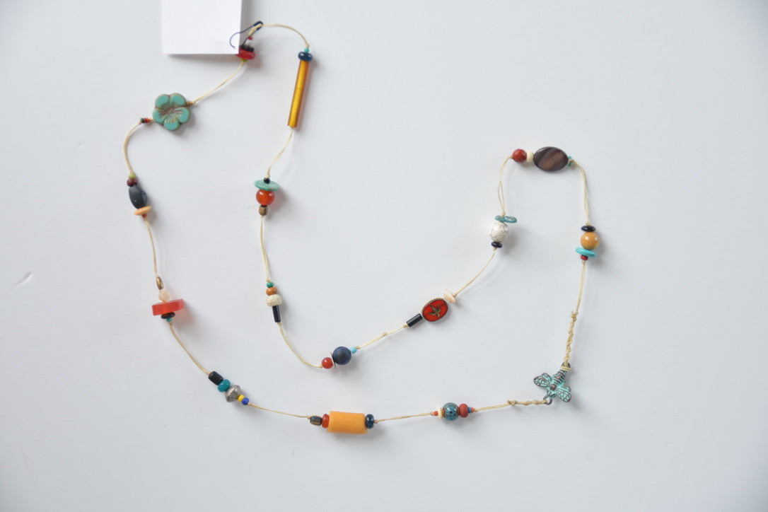 Beaded Necklace with Bee