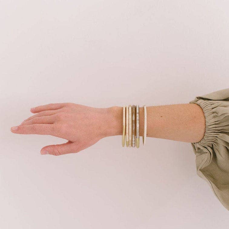 Sunshine Tienda - Metallic Gold Mix Bangle Set