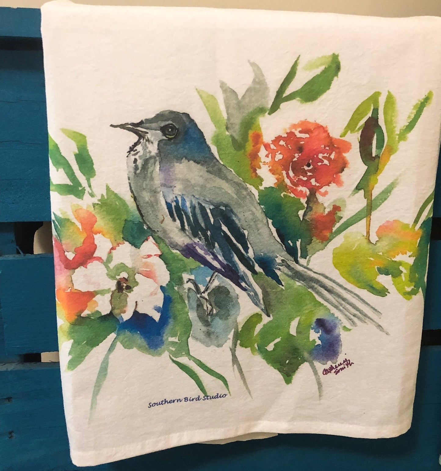 Southern Bird Studio - Mockingbird Tea Towel