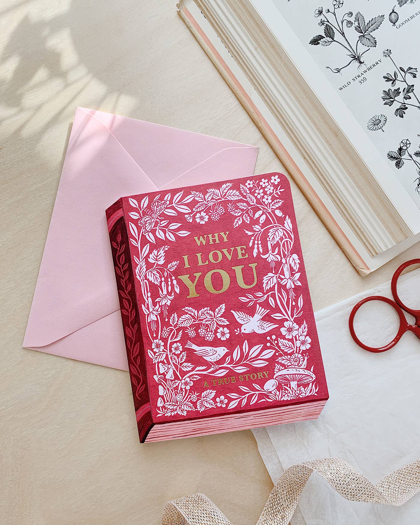 Botanica Paper Co. - WHY I LOVE YOU "BOOK" | Valentine's Day greeting card