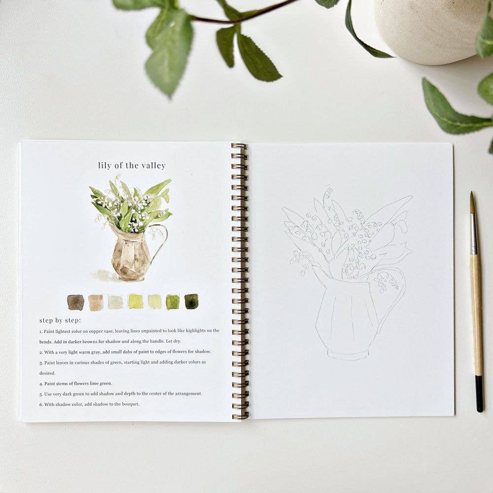 emily lex studio - Bouquets watercolor workbook