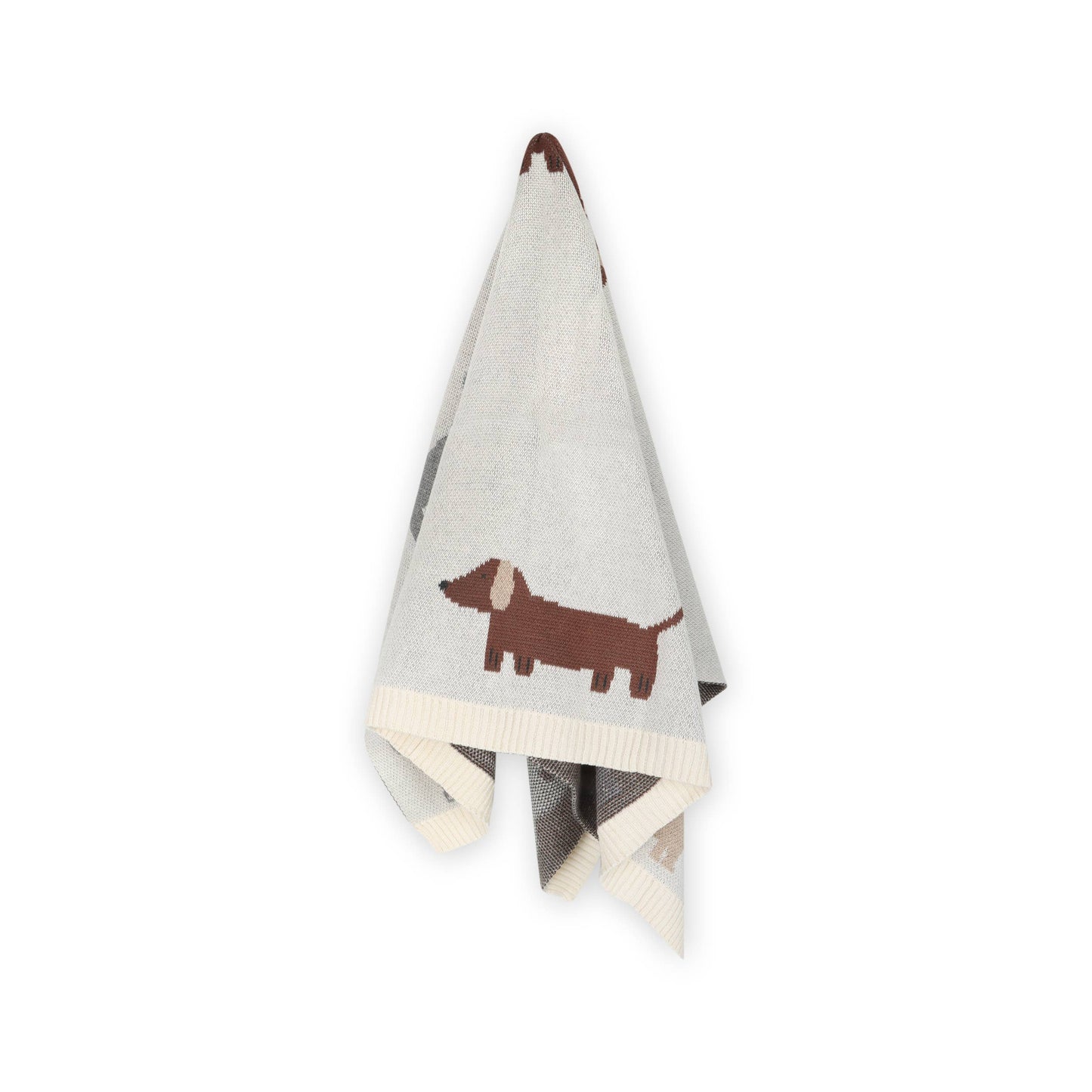 Viverano Organics - Buddy Dog - Organic Jacquard Sweater Knit Baby Blanket