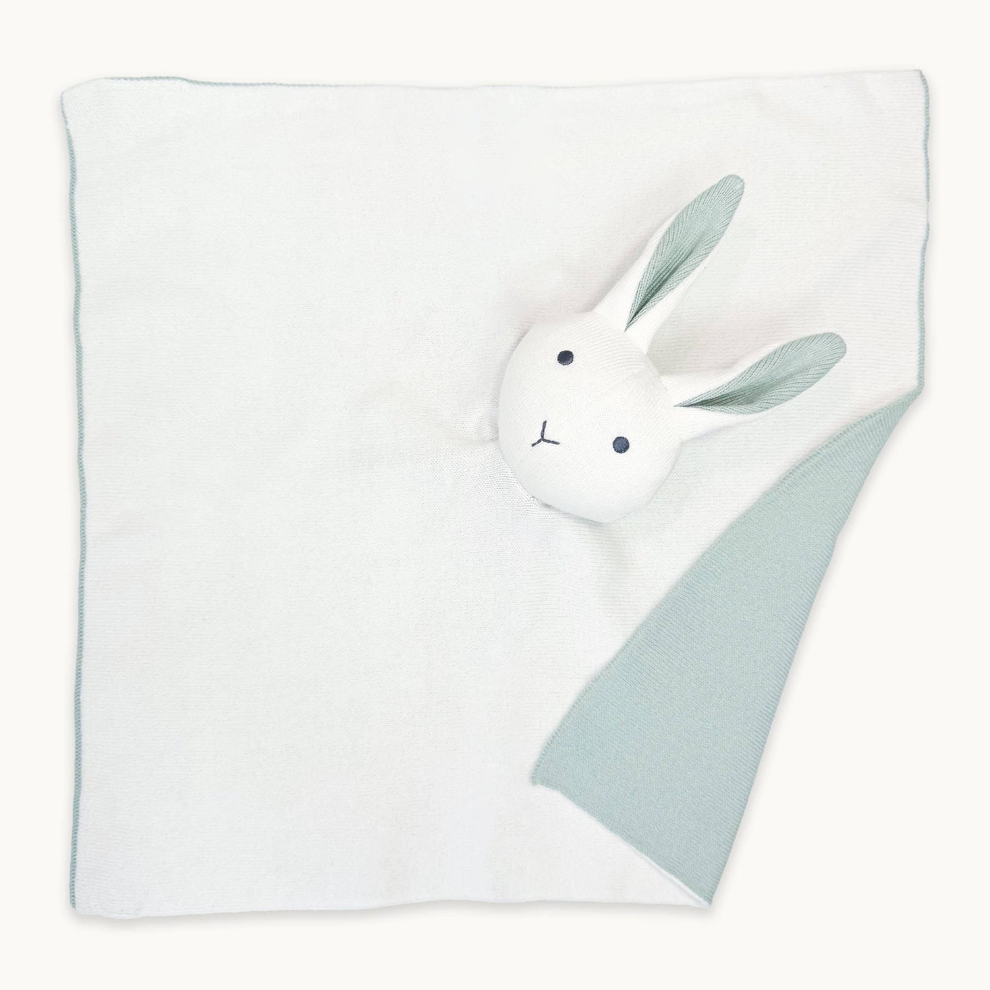 Viverano Organics - Bunny -Organic Baby Lovey Security Knit Blanket Cuddle Cloth