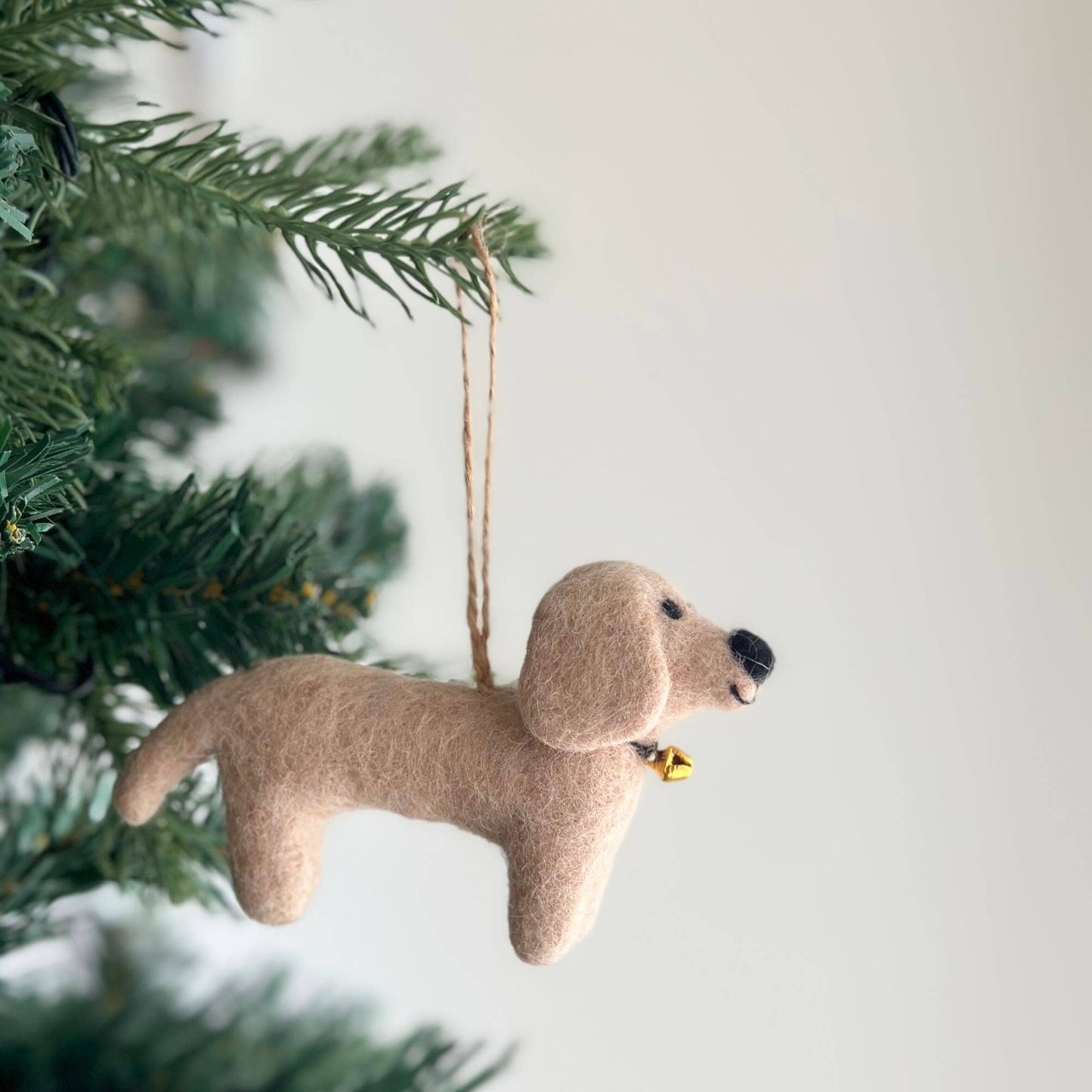 Deer Harbour Design - Felt Ornament - Dachshund Dog: Black