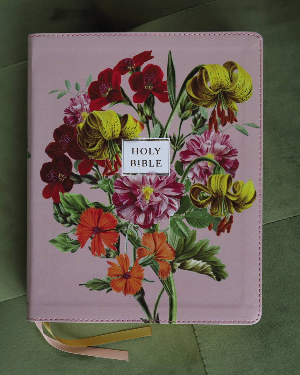 HarperCollins Christian Publishing - NIV Artisan Collection Bible Leathersoft Blush Floral
