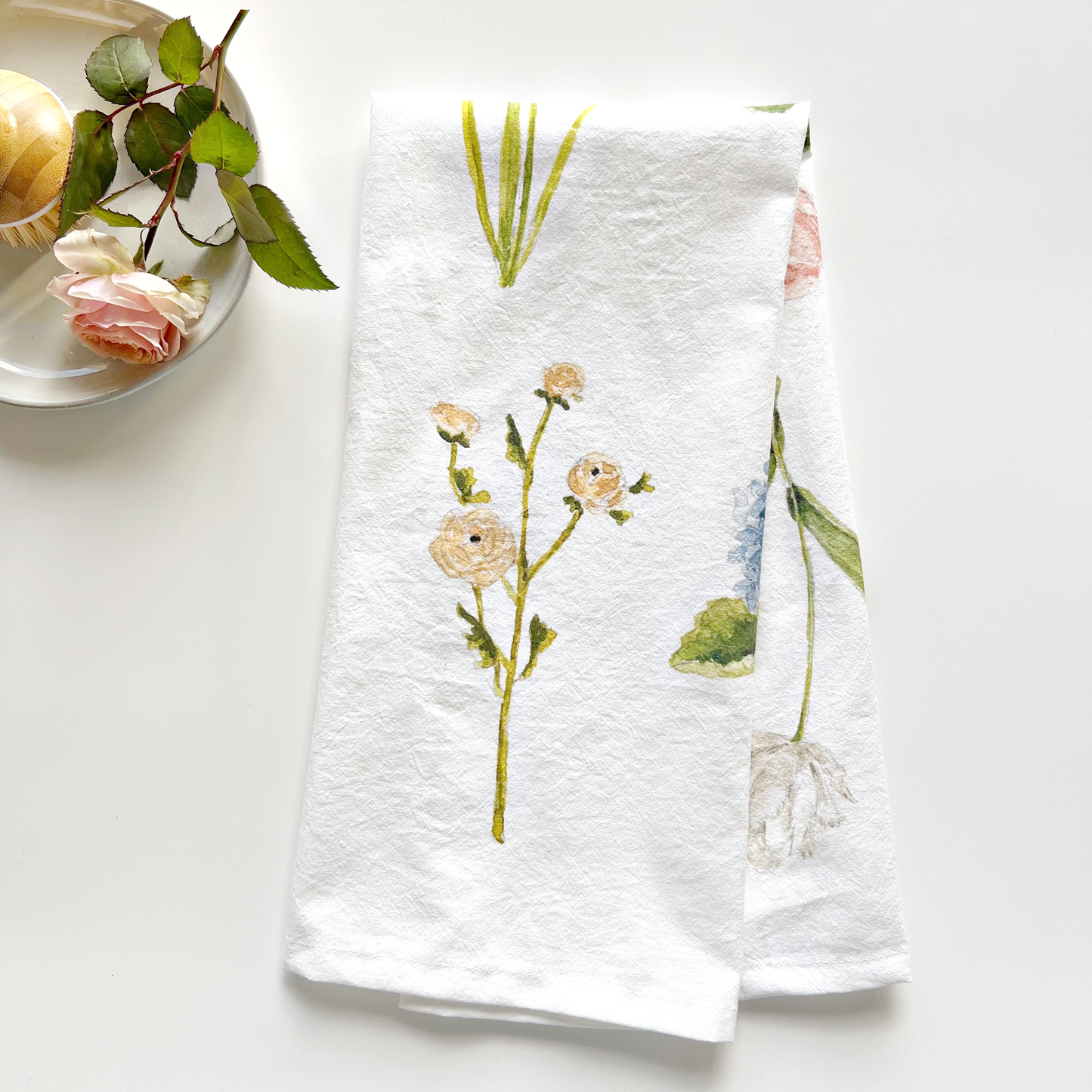 emily lex studio - Garden flowers tea towel