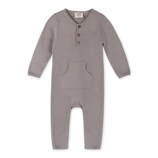 Viverano Organics - Milan Pastel Kangaroo Pocket Baby Jumpsuit (organic cotton)