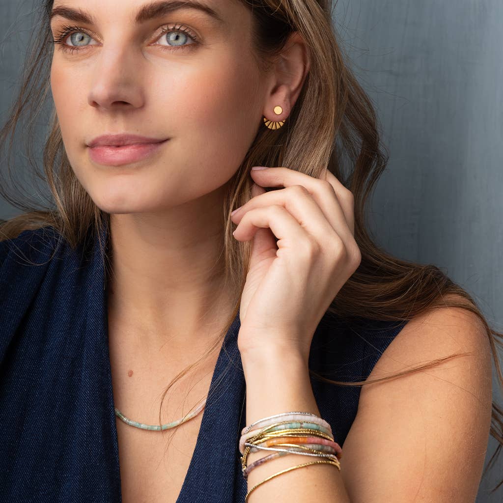 Scout Curated Wears - Refined Earring Collection - Sunburst Ear Jacket/Gold
