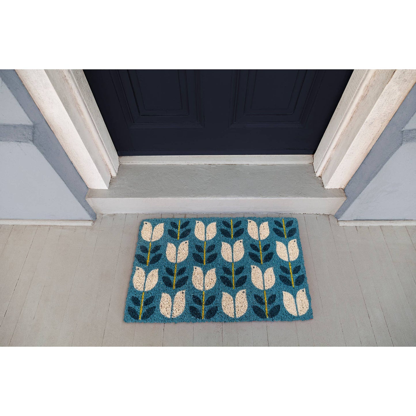 Entryways - Birds in Bloom Handwoven Coconut Fiber Doormat