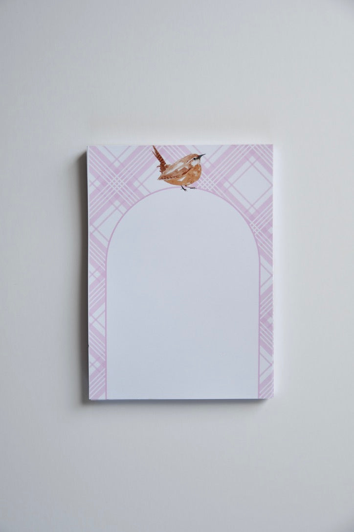 Garden Wren 5x7 Notepad