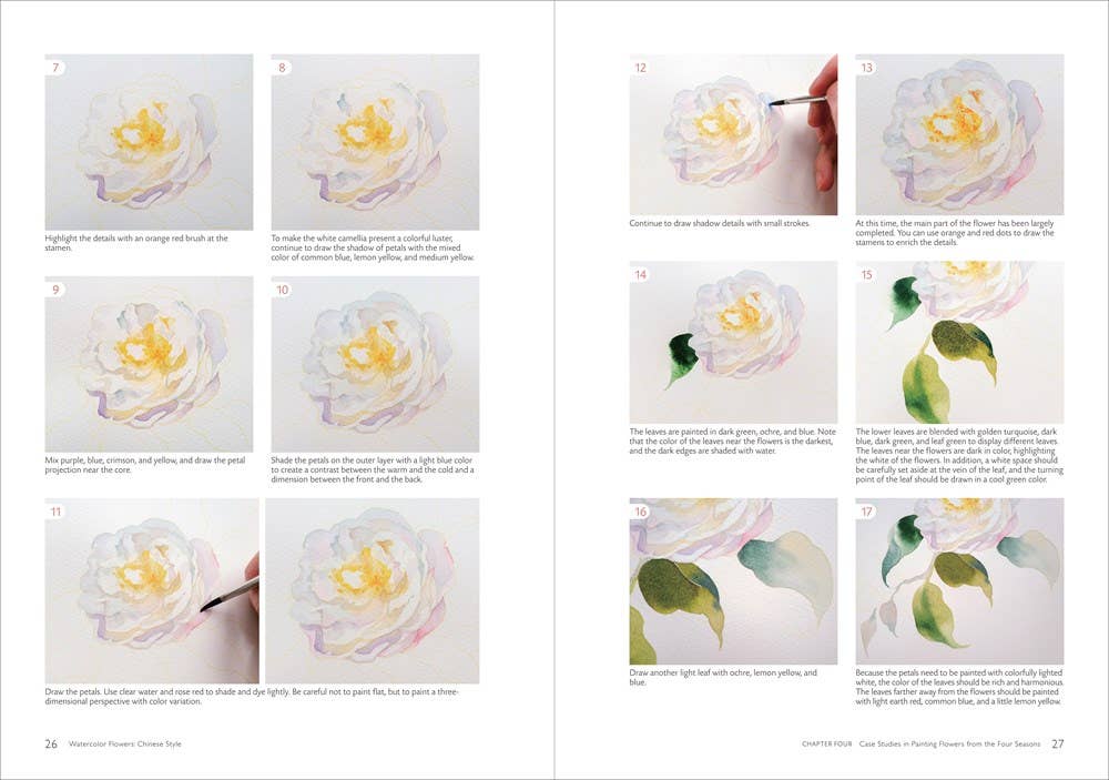 Independent Publishers Group - Watercolor Flowers Chinese Style: Paperback / 132 / 7.25 x 10.25 x 0.4