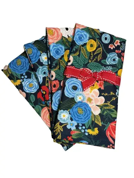 Kiki & Syds - Kiki & Syds Fabric Napkins (Set of 4) - Garden Party Navy