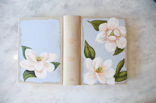 Hand painted Bible - Southern Magnolias