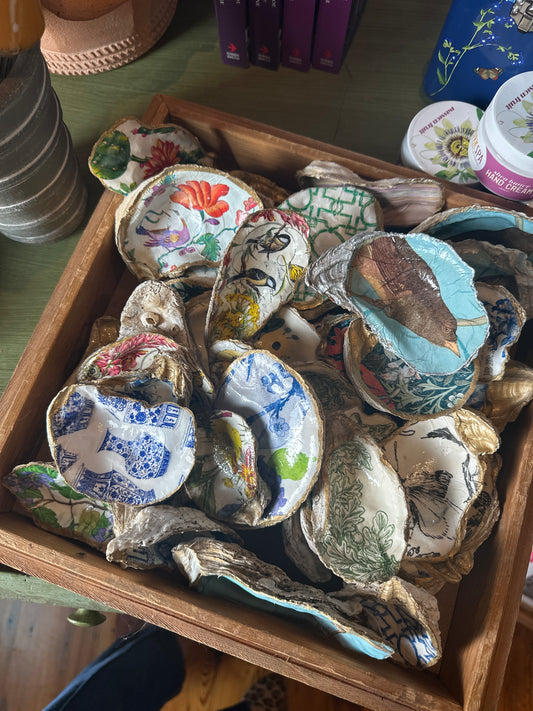 Decoupage Oyster Shell