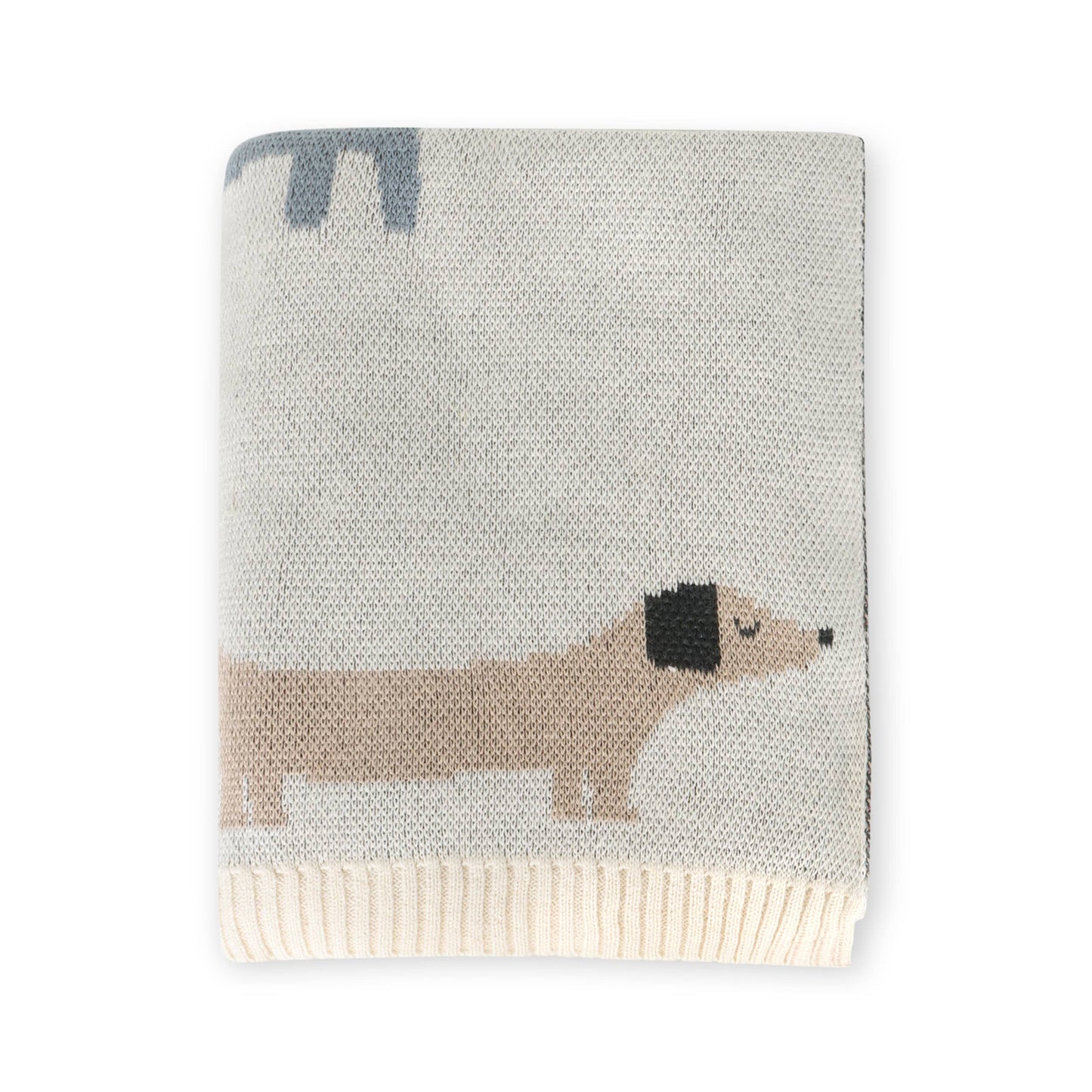 Viverano Organics - Buddy Dog - Organic Jacquard Sweater Knit Baby Blanket