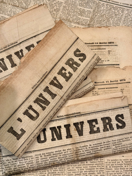 Monahan Papers - Antique French Newspapers - 1800s