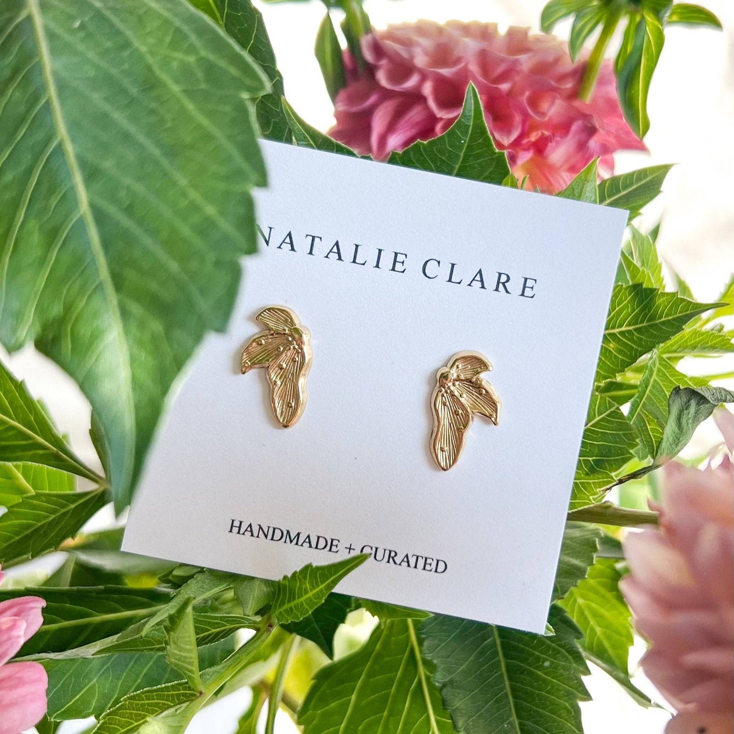 Natalie Clare Collections - Golden Petal Stud Earrings