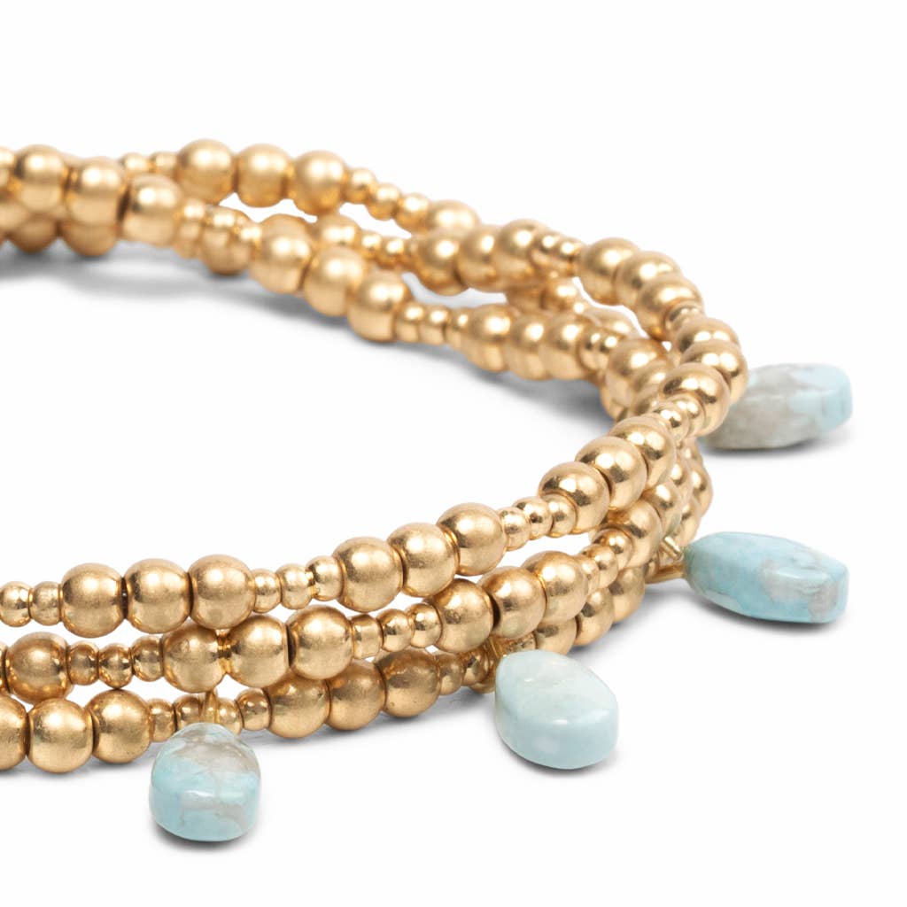 Scout Curated Wears - Metal Wrap - Timeless/Blue Howlite/Gold