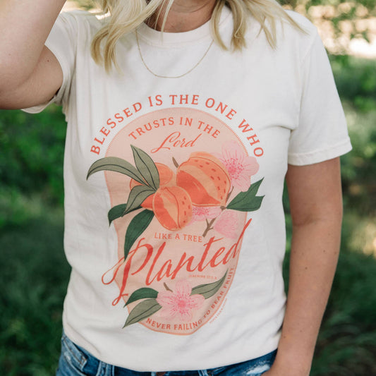 Paper Farm Press - Peach Faith Tee: XL