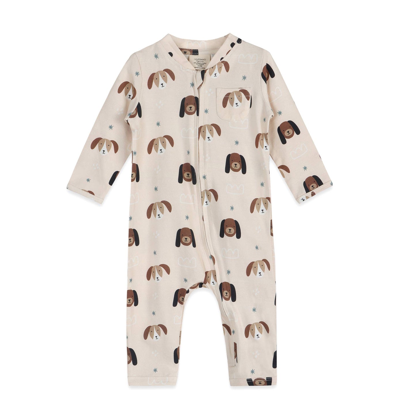 Viverano Organics - Doggies Baby Zipper Jumpsuit (Organic Jersey)