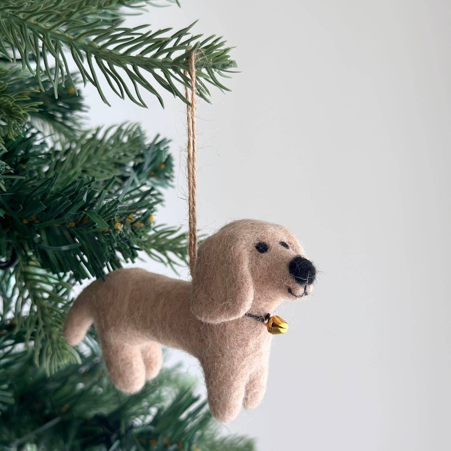 Deer Harbour Design - Felt Ornament - Dachshund Dog: Black