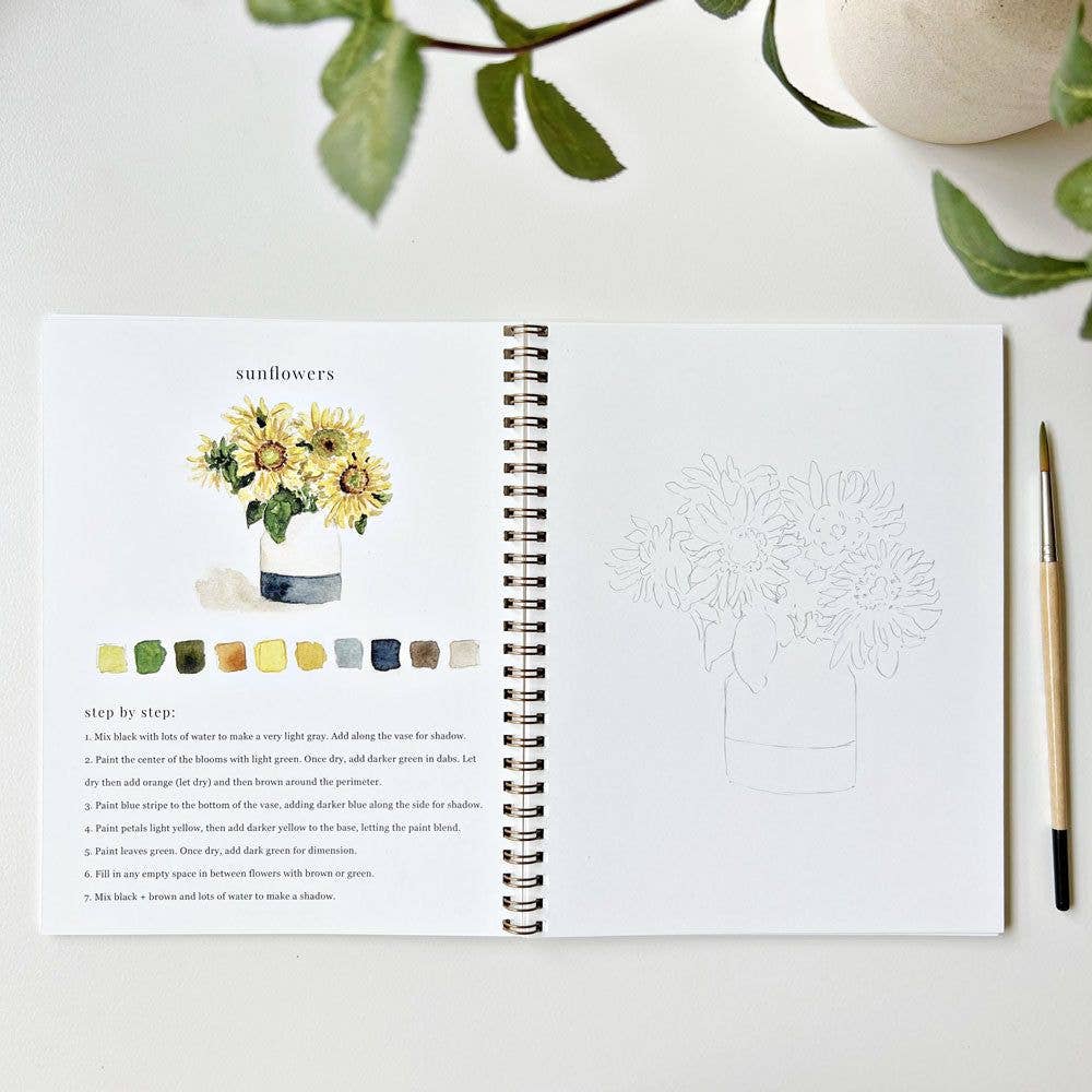 emily lex studio - Bouquets watercolor workbook