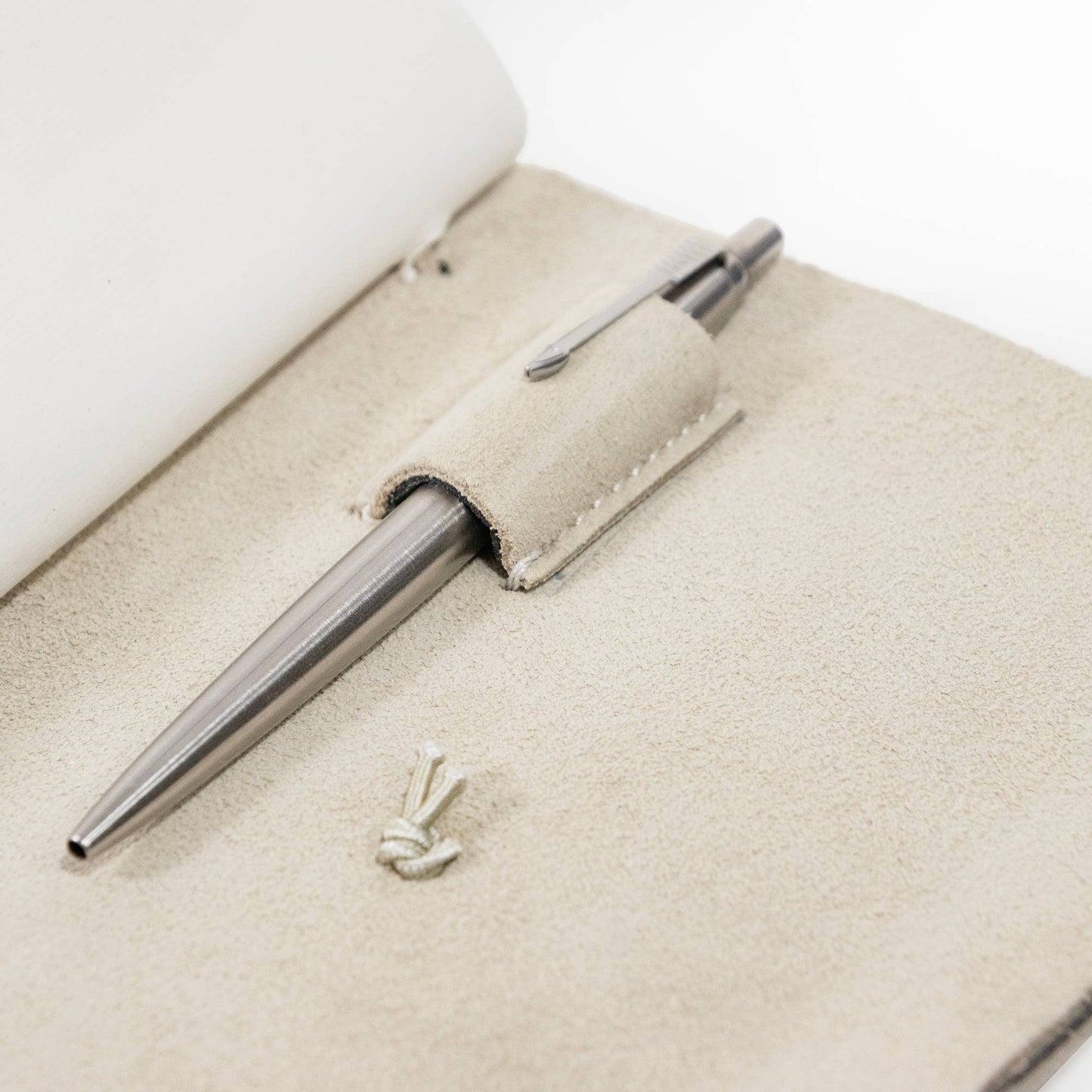Andaluca - Parchment Color Suede Journal W/ Cotton Paper:  Small