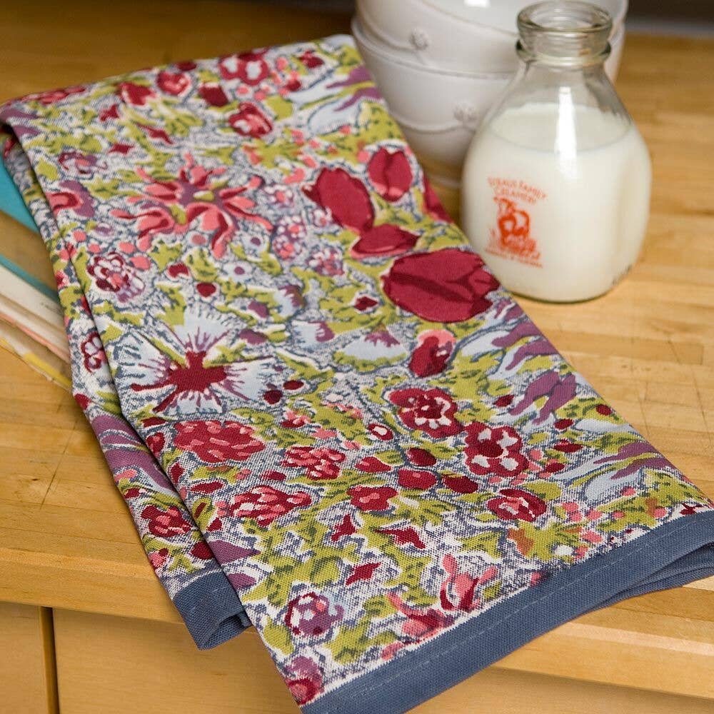 Couleur Nature - Jardin Red & Grey | Tea Towels