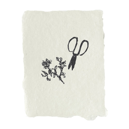 farmette - Garden shears note card