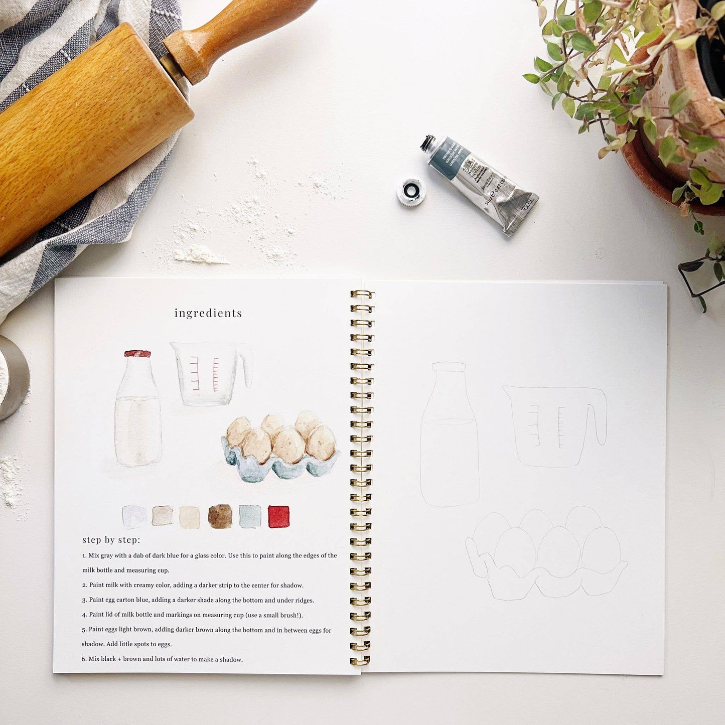 emily lex studio - Baking watercolor workbook