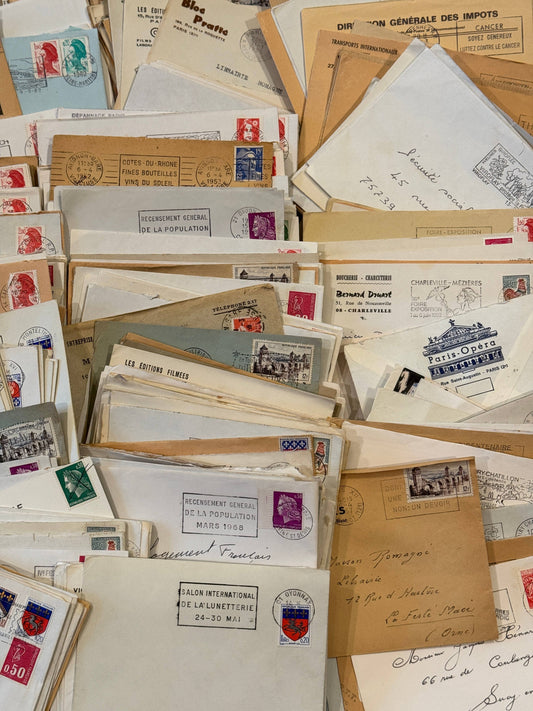 Monahan Papers - Vintage French Ephemera Envelopes in Sets of 10