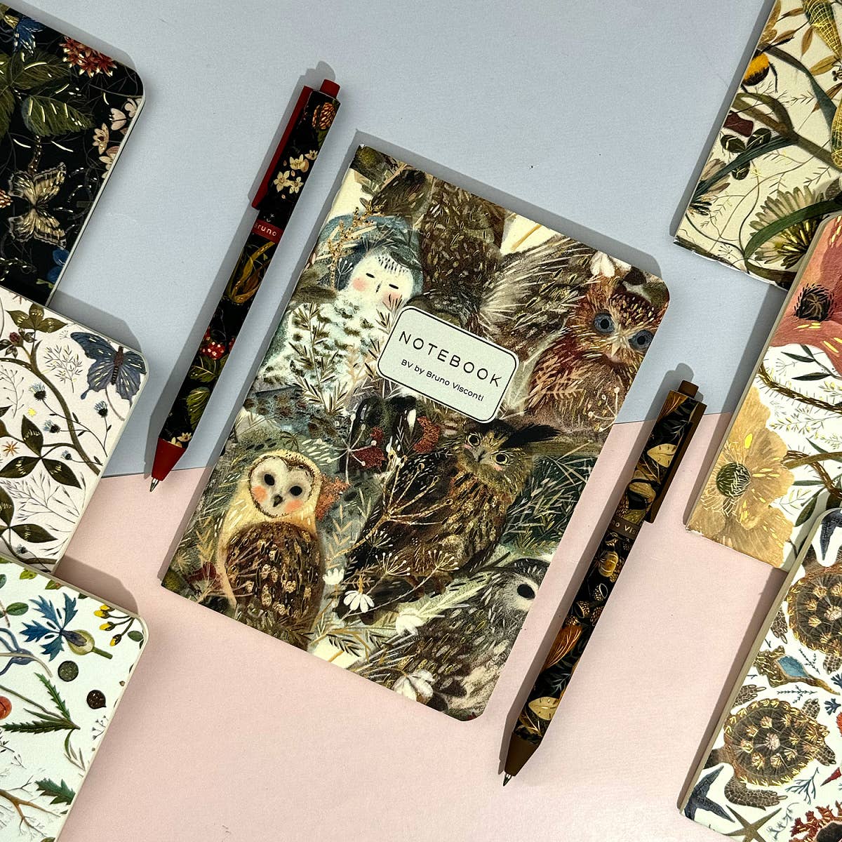 BV by Bruno Visconti - Small Notebook  Owls 