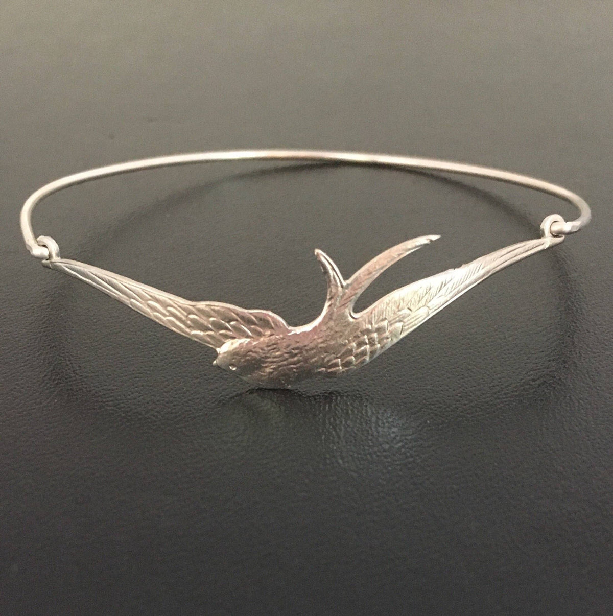 Frosted Willow - Sparrow Bracelet, Flying Bird Bangle