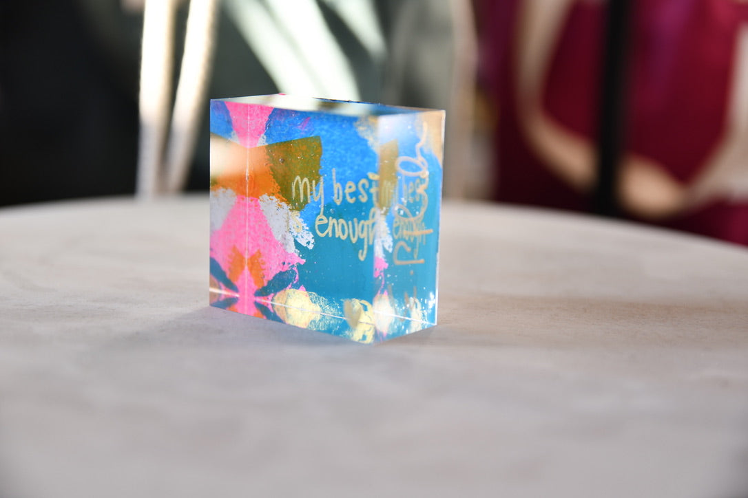 My Best is Enough - Affirmation Lucite Block