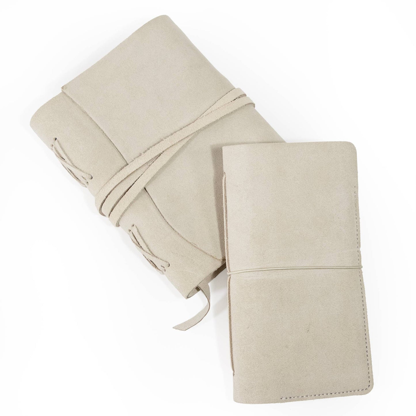 Andaluca - Parchment Color Suede Journal W/ Cotton Paper:  Small
