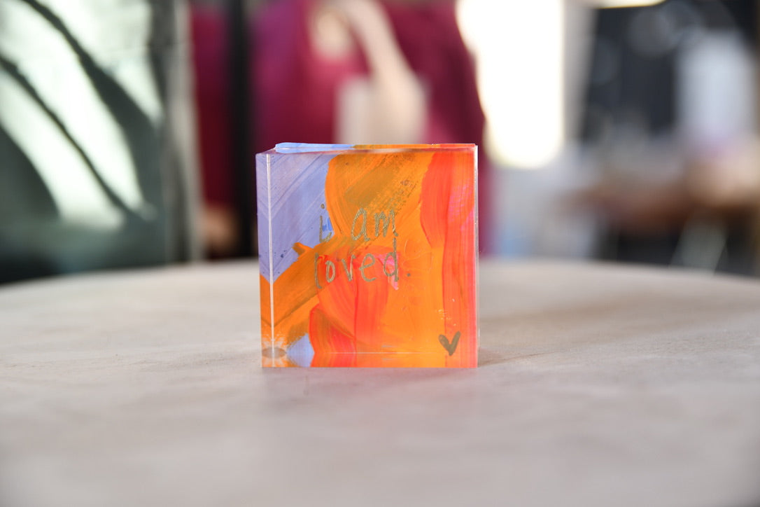 I am loved - Affirmation Lucite Block